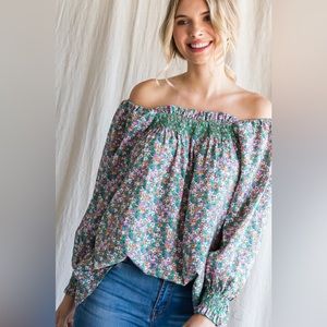 NWOT Into You Off the Shoulder Floral Blouse | Size S